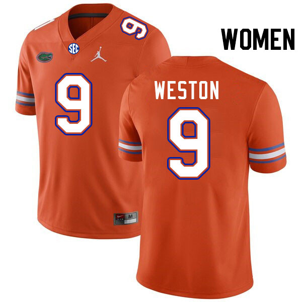 Women #9 Ja'Markis Weston Florida Gators College Football Jerseys Stitched-Orange